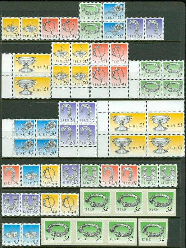 EDW1949SELL : IRELAND 1990-95 Sc #767//93 Diff. values Cplt as issued VF Mint NH