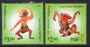 Penrhyn Island 550-551 Year of the Monkey MNH VF