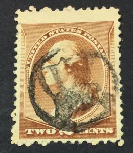 MOMEN: US STAMPS #210 SHIELD IN CIRCLE USED LOT #44619