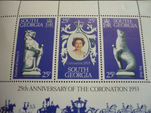 Stamps - South Georgia - Scott# 51 - Mint Never Hinged Souvenir Sheet