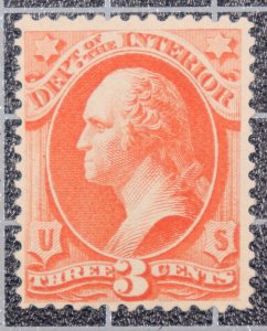 Scott O17 - 3 Cents Interior Official - OG MH - Nice Stamp - SCV - $80.00