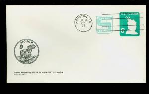 Space Cover, Apollo 11 Second Anniversary, First Man on Moon