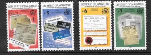 MAURITIUS SG891/4 1993 SUMMIT FRENCH-SPEAKING NATIONS MNH