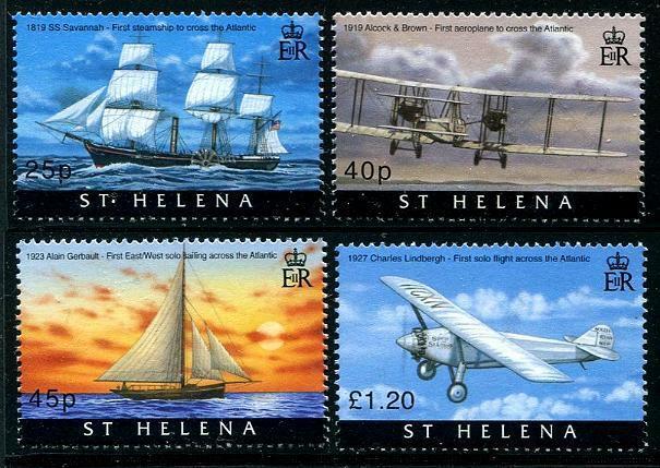 HERRICKSTAMP ST. HELENA Sc.# 937-40 Navigation and Aviation
