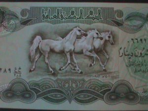 ​IRAQ-CENTRAL BANK OF IRAQ-25 DINARS-UN CIRCULATED-SMALL HORSES BANK NOTE-#4