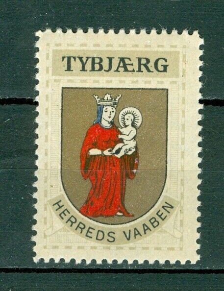 Denmark. Poster Stamp 1940/42. Mnh. Town: Tybjaerg. Coats Of Arms. Madonna,Child