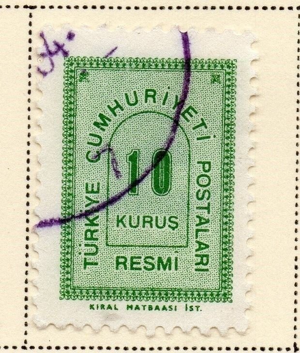 Turkey 1963 Early Issue Fine Used 10k. 086056