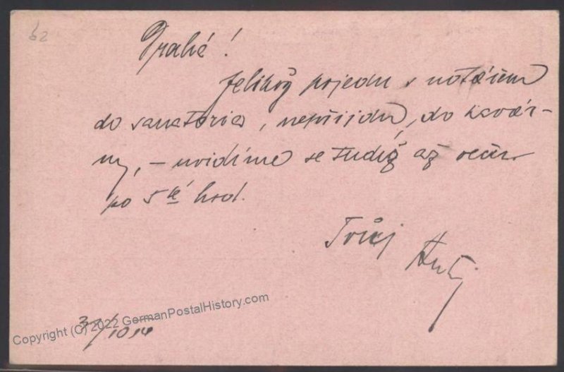 Austria 1914 WWI PRAGUE Halloween Rohrpost  Pneumatic Mail Postal Card Co 108605
