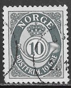 Norway 307: 10o Posthorn, used, F-VF