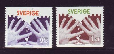 Sweden Sc 1183-4 1976 Industrial Safety stamp set mint NH