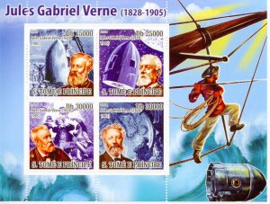 CLOSE OUT  SAO TOME 2008 JULES VERNE SHEET MINT NH