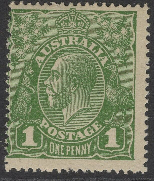 AUSTRALIA SG83 1924 1d SAGE-GREEN NO WMK MNH