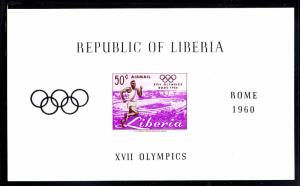 Liberia MNH 1960 #C127 Souvenir sheet imperf 50c Runner 1960 Summer Olympics