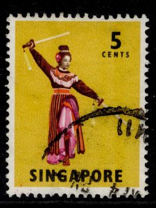 SINGAPORE QEII SG103b, 5c , FINE USED. Cat £11. PERF 13
