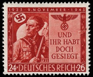 Germany - Scott B250 - Mint-Hinged - Missing Perforation Tooth