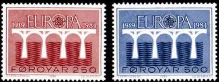 Faroe Islands #106-107 Fa99-100 MNH CV$2.00 Europa