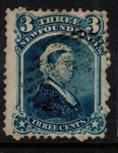 NEWFOUNDLAND SG37 1873 3c BLUE USED