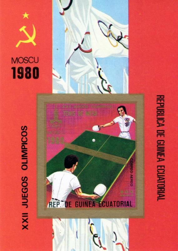 Equatorial Guinea 1978 Moscow Olympic/TableTennis S/S Imperforated  Mi# 285B