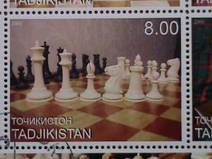 TAJIKISTAN STAMP-2000-WORLD FAMOUS CHESS CTO  FULL SHEET-VERY FINE