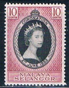 Malaya Selangor 101 MNH Coronation Issue  (M0249)