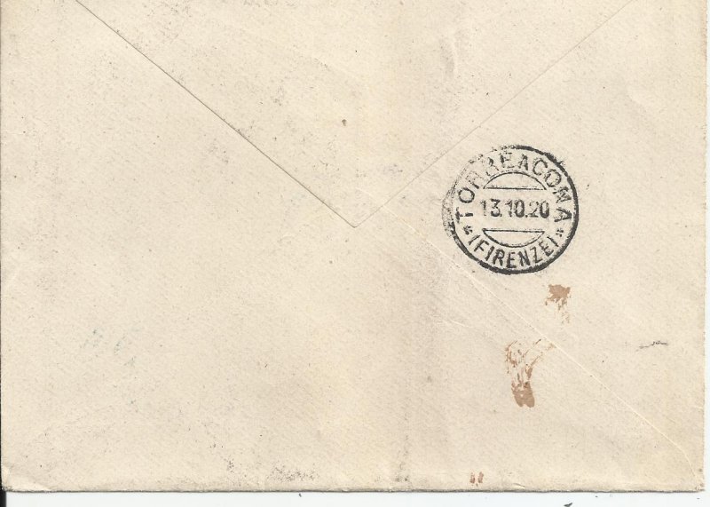 ITALY 1920 - REGISTERED COVER