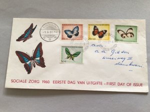 Netherland New Guinea 1960 Butterfly first day  multi stamp postal cover 66251 