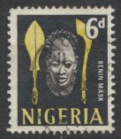 Nigeria  SG 95 SC# 107 Used 1961 Definitive Benin Mask  please see scan