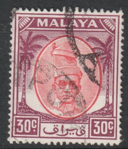 Malaya Perak Scott 124 - SG142, 1950 Sultan 30c used