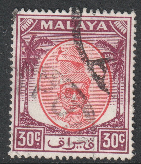 Malaya Perak Scott 124 - SG142, 1950 Sultan 30c used