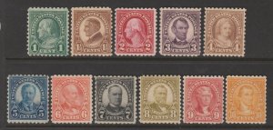 U.S. Scott Scott #581-591 Stamp - Mint Set