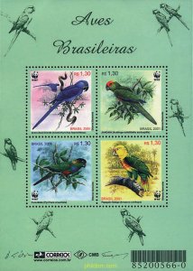 98773 MNH BRASIL 2001 AVES DE BRASIL