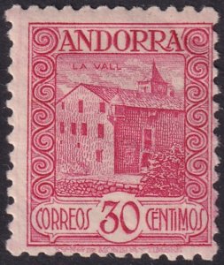 Andorra Spanish 1935 Sc 31 MH*