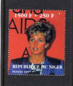 Niger 1997 YT#84 Princess Diana Children and AIDS Set (1) Perforated MNH