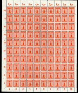 GERMANY S6 COMPLETE SHEET/100 NH SCV $2250.00 BIN $750.00