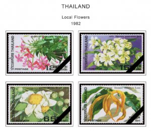 COLOR PRINTED THAILAND 1971-1999 STAMP ALBUM PAGES (245 illustrated pages)