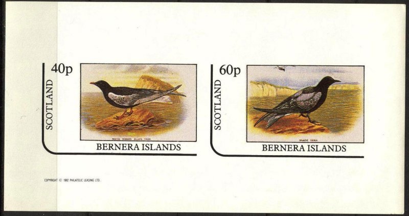 {B188} Bernera Scotland Birds (3) Sh.2 Imperf. MNH Cinderella !!