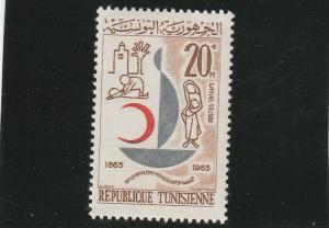 Tunisia  Scott#  438  MNH  (1963 Red Cross)