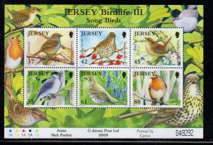 Jersey Sc 1394a 2009 Song Birds stamp sheet mint NH