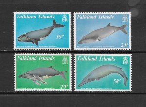 WHALES - FALKLAND ISLANDS #501-4   MNH