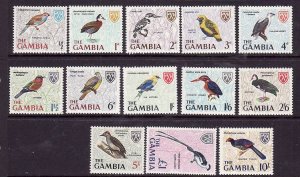 Gambia-Sc#215-27-unused NH set-Birds-id2-1966-