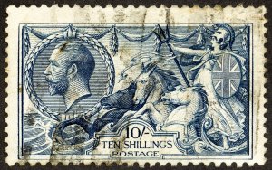 Great Britain Stamps # 181 Used F-VF George V Seahorses Scott Value $150.00