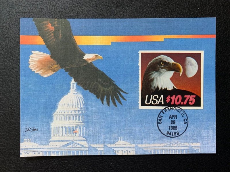 scott 2122 1985 $10.75 express mail eagle FDC Fleetwood Cachet Maximum Card