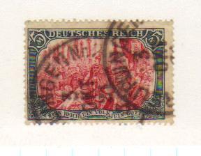 German Empire Sc. Cat. No. 95 5 mark wmk.125 SCV $4.75