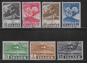 Iceland 246-252 Volcanos set Used