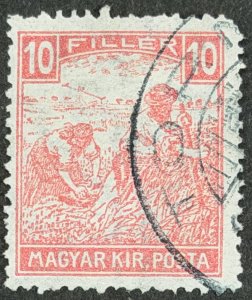 Hungary, 1916, SC#106, Harvest (White Numerals) Used, F