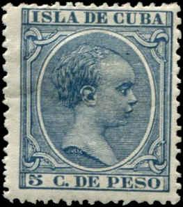 Cuba SC# 146  King Alfonso XIII 5c  MH