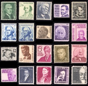 US Scott 1278-1295 Mint NH OG Prominent American Issue T482 bhmstamps