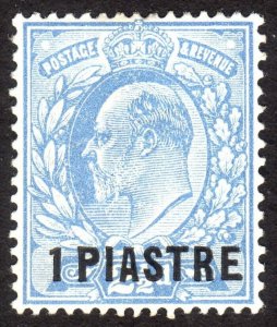 1906, British Turkey, 1 Piastre, MLH, Sc 13, Well centered