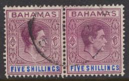 Bahamas SG 156b pair SC#112  Used 1938+ definitive wmk script