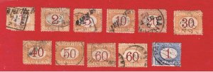 Italy #J3-J12 #J14  VF used  Postage Due   Free S/H